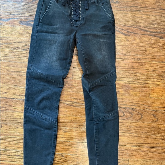 Gap True Skinny Black Lace-Up Jeans - Picture 3 of 7